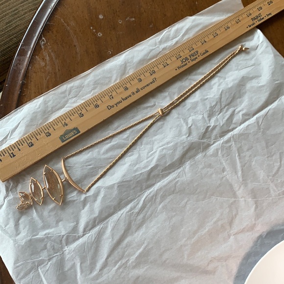 EUC Kendra Scott Morris Gold Dust long rose gold necklace slide adjuster - Picture 5 of 9